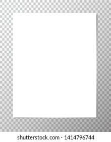 Paper with shadows in realistic style on an isolated background.