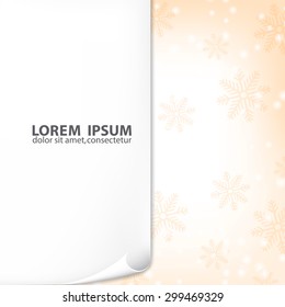 Paper sheet. Christmas background. EPS10 vector