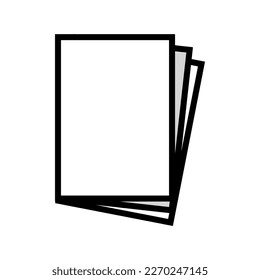 paper sheet document color icon vector. paper sheet document sign. isolated symbol illustration