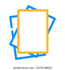 paper sheet document color icon vector. paper sheet document sign. isolated symbol illustration