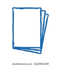 paper sheet document doodle icon sketch vector. paper sheet document sign. isolated symbol illustration