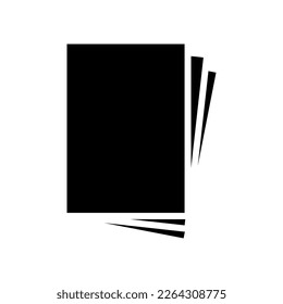 paper sheet document glyph icon vector. paper sheet document sign. isolated symbol illustration
