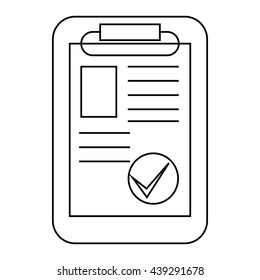 Paper sheet document icon, outline style