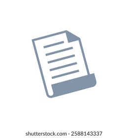 Paper Sheet Document Icon Vector Template