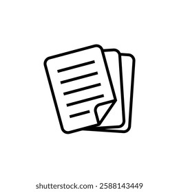 Paper Sheet Document Icon Vector Template