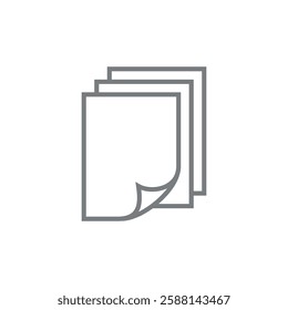 Paper Sheet Document Icon Vector Template