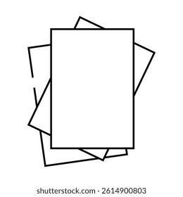paper sheet document line icon vector. paper sheet document sign. isolated contour symbol black illustration