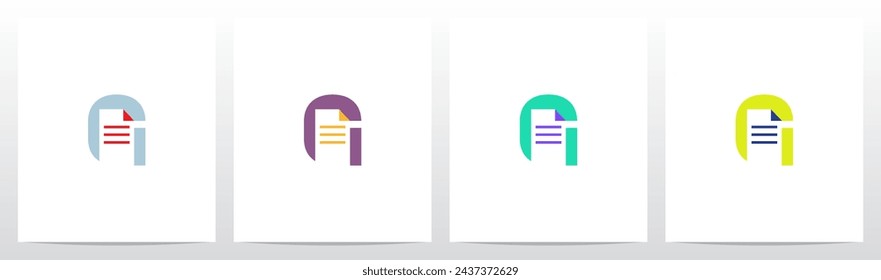 Paper Sheet Document on Letter Initial Logo Design G