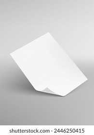 Paper Sheet With Folded Corner And Shadow. EPS10 Vector