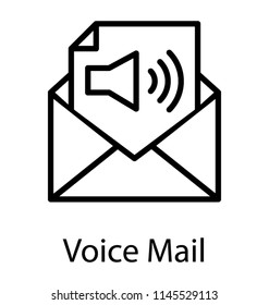 Paper sheet having audio speaker sign representing voicemail icon 