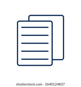 Paper Sheet Icon. Editable Stroke Document Symbol in Outline Style
