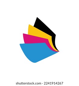 Paper Sheet icon logo template vector design