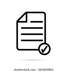 Paper sheet icon on white background. Abstract line icon style. Vector illustration.