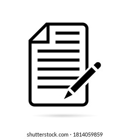 Paper sheet icon on white background. Abstract line icon style. Vector illustration.