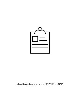 Paper sheet icon. Outline paper sheet vector icon for web design isolated on white background  Part of the financial icon 
