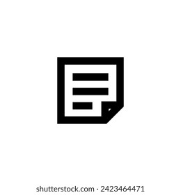 Icono de hoja de papel Vector de estilo de línea simple Ilustración web y móvil perfecta