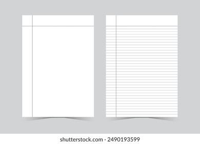 hoja de papel aislada sobre fondo gris
