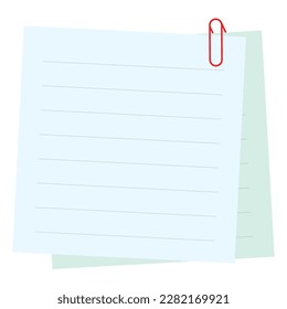 Papierblatt einzeln auf weißem Hintergrund
