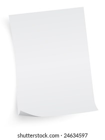 Paper sheet isolated. vector. A4 format Letter Empty Blank Paper sheet.