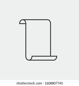 Paper sheet line icon plain paper