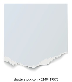 Paper sheet mockup with realistic ripped edge texture
