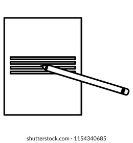paper sheet with pencil