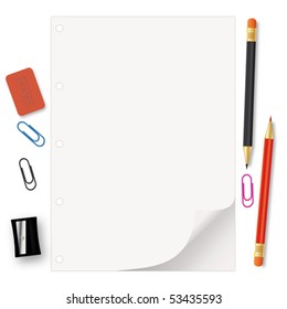 Paper sheet with a place for your text