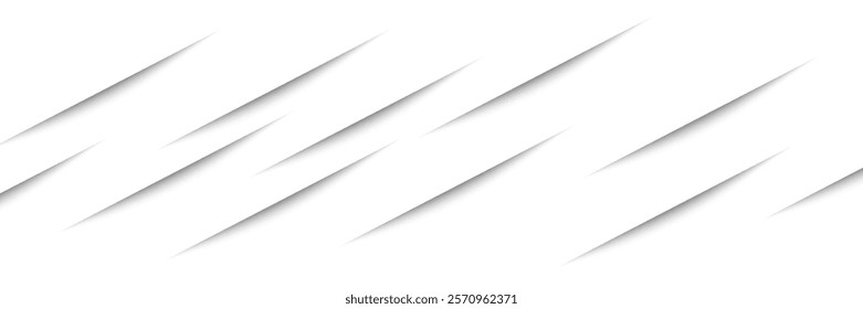 Paper sheet shadow effect. 3D line edge shape. Transparent realistic sheet dividers. Web banner vector drop soft shadows.	