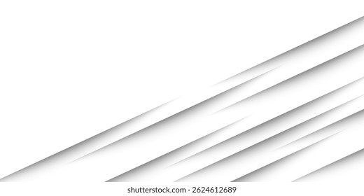 Paper sheet shadow effect. 3D line edge shape. Transparent realistic sheet dividers. Web banner vector drop soft shadows.