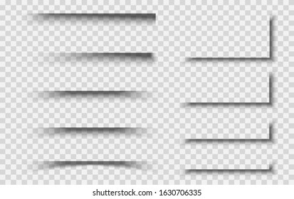 Paper sheet shadow effect, on transparant background