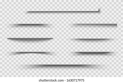 Paper sheet shadow effect, on transparant background