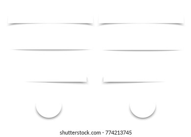 Paper sheet shadow effect. Vector transparent realistic shadows set for advertising banner templates.Vector shadow with multiply layer effect