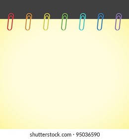 Paper sheet with staples, vector illustration, eps10