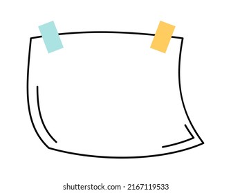 Paper sheet with stickers icon. Vector illustration