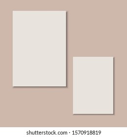 Paper sheet template vector background. Presentation invitation card mock up, cover and poster page for business website design. banner social media advertising.