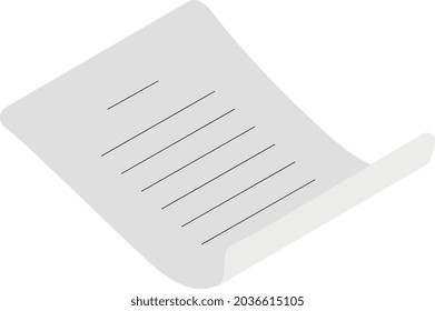 Paper sheet vector. Form for filling.