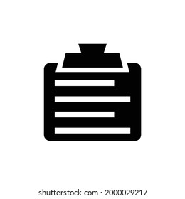 Paper sheet vector icon, isolated on white background