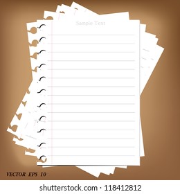 paper sheet for writing vector illustration