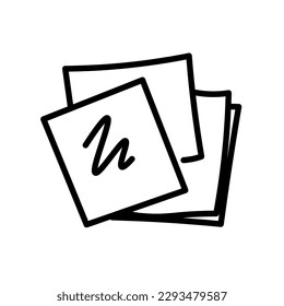 Paper sheets on white background