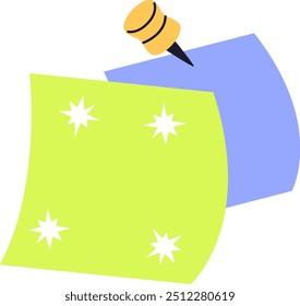 Papierblätter mit Stiftvektorgrafik