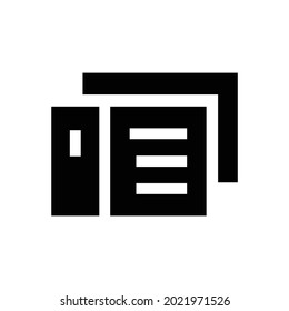 Paper sheets vector icon, isolated on white background