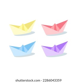 paper ship flat design style with good quality