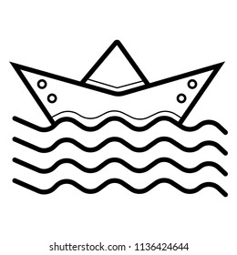 Paper ship icon