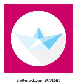 Paper ship icon