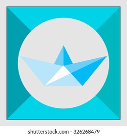 Paper ship icon