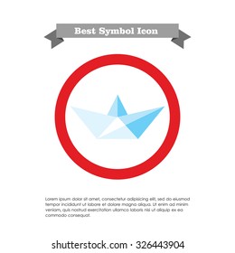 Paper ship icon