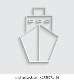 paper ship icon cruise boat icon