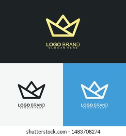 Paper Ship Logo Design With Luxury. Modern Design. Paper Ship Icon. Flat Logo. Paper Ship. Vector Illustration.