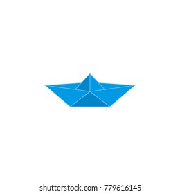 paper ship logo vector