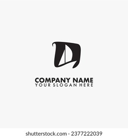 Paper ship logo vector template.